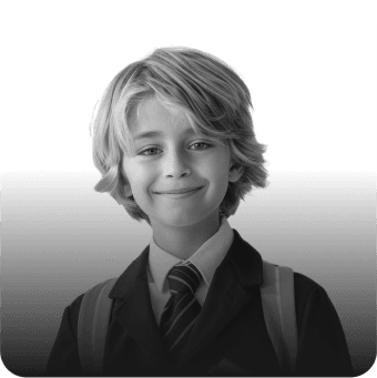 Student in school uniform